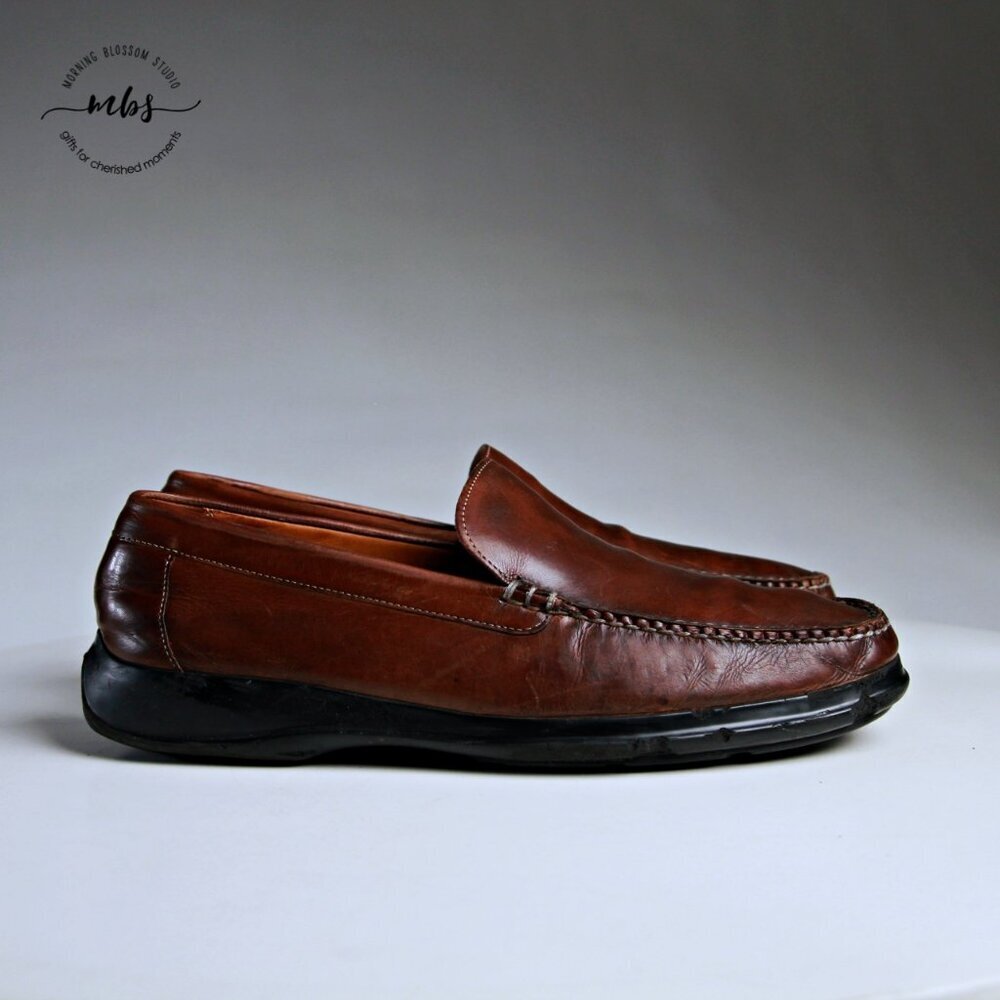 Cole Haan Air Dempsey Leather Loafers Brown Men 9.5‎